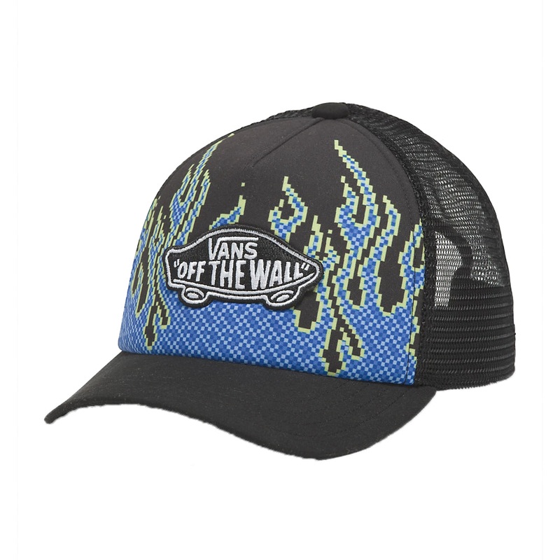 Vans Youth Pixel Flame Trucker Hat Pixel Flame