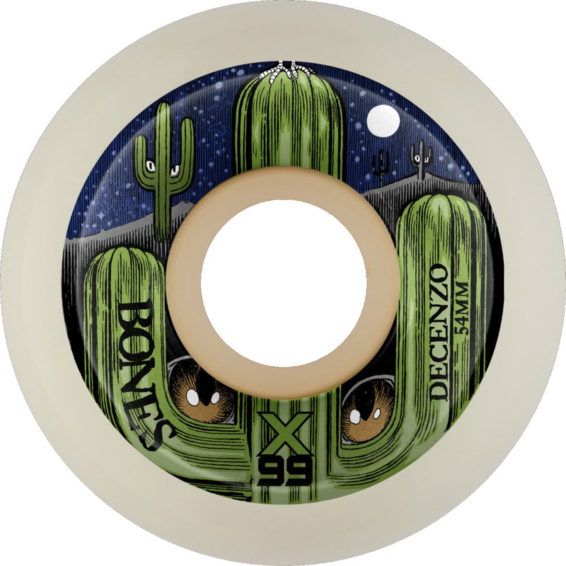 Bones X-Formula Decenzo Cat Eye Cacti V5 Sidecut X-99a 52mm – Skateboard Wheels 52mm