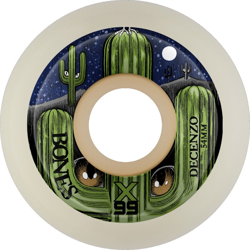 Bones X-Formula Decenzo Cat Eye Cacti V5 Sidecut X-99a 54mm – Skateboard Wheels 54mm