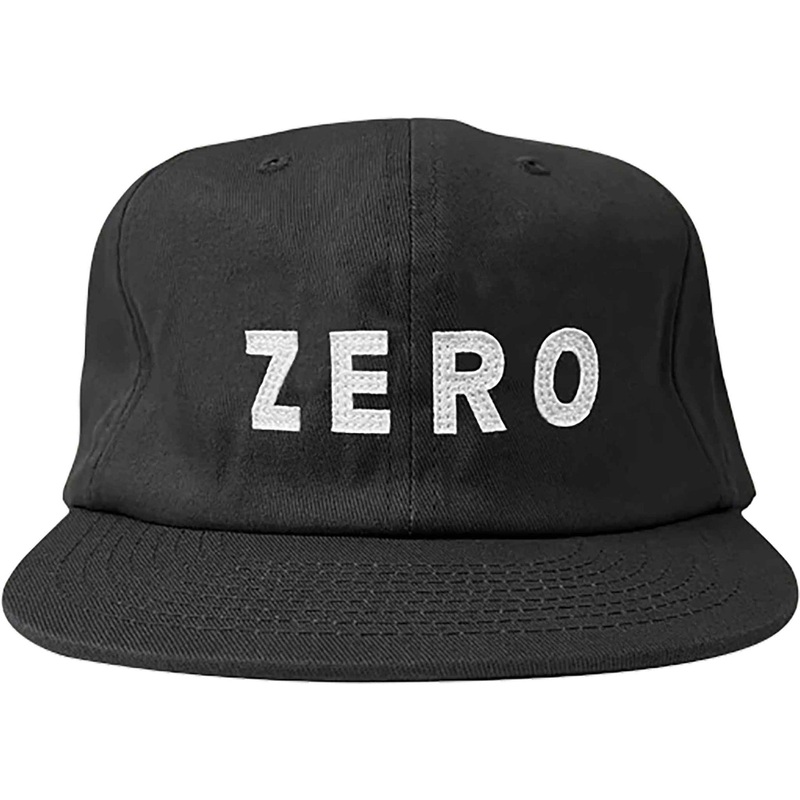 ZERO ARMY FELT APPLIQUE STRAPBACK BLACK
