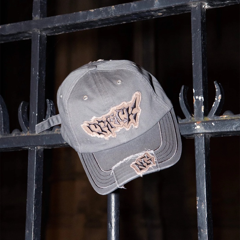 Crack Cavalier Cap Washed Grey