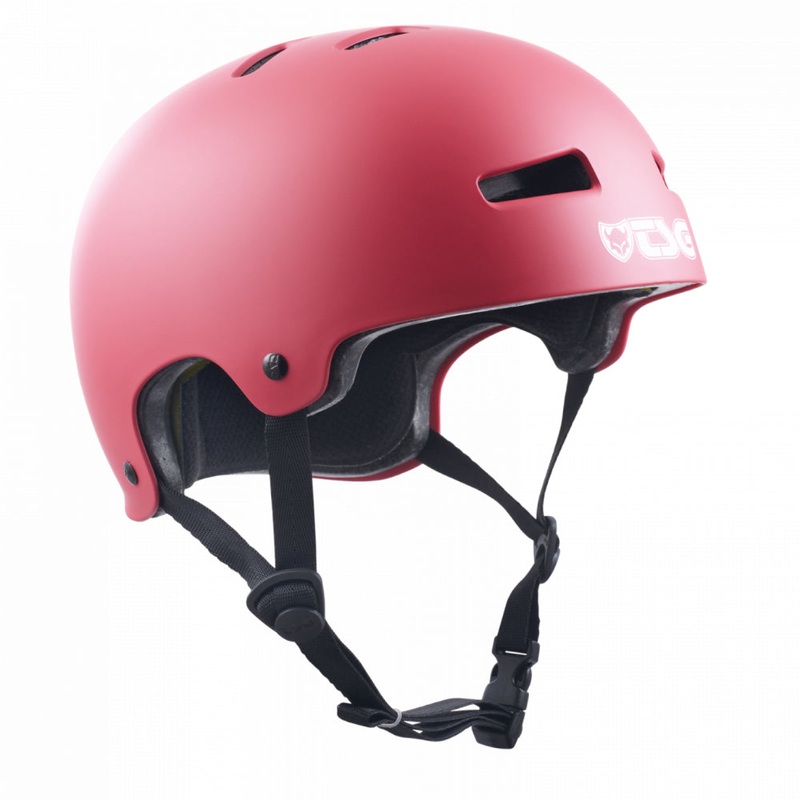 TSG Evolution Solid Color Satin Gentle Red (CERTIFIED) – Helmet S/M Red