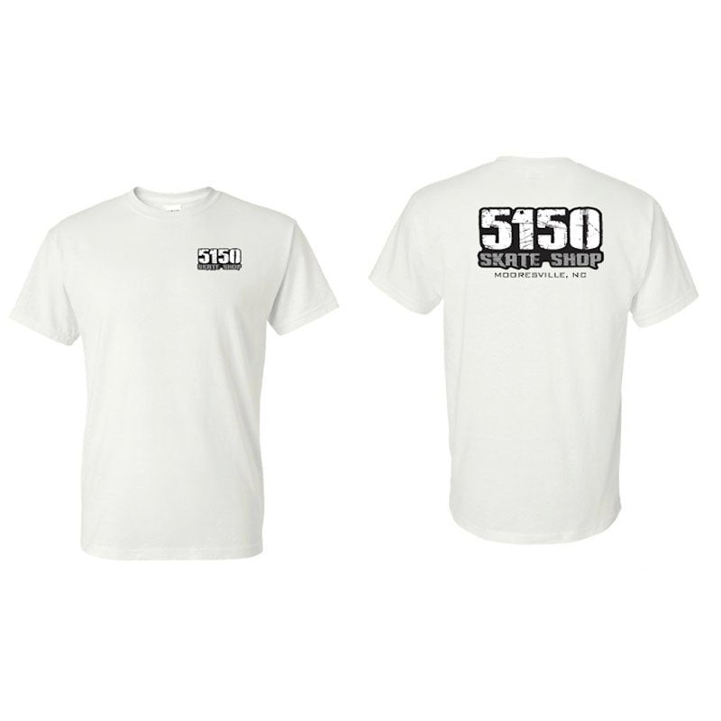 5150 Skate Shop Team White T-Shirts Small