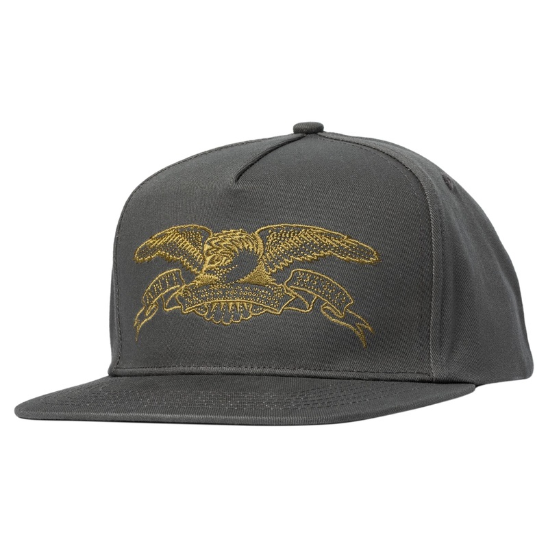 ANTIHERO BASIC EAGLE SNAPBACK DARK CHARCOAL/TAN