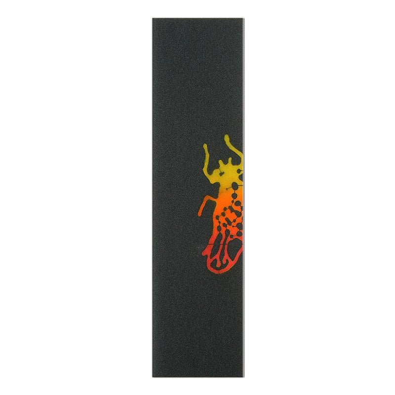 FlyPaper 10.5″ x 40″ Hand Stenciled Jumbo Retro Worm Orange Skateboard Grip Tape 1pc