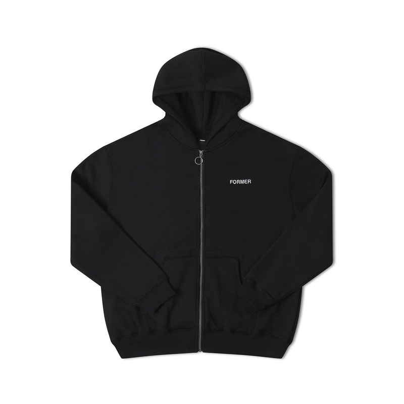 FORMER CLIPPINGZ FZ ZIP HOOD BLACK MEDIUM