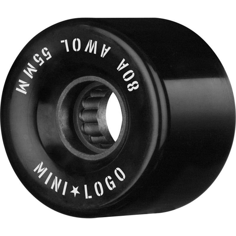 Mini Logo 55mm 80a AWOL Black Skateboard Wheels 4pk