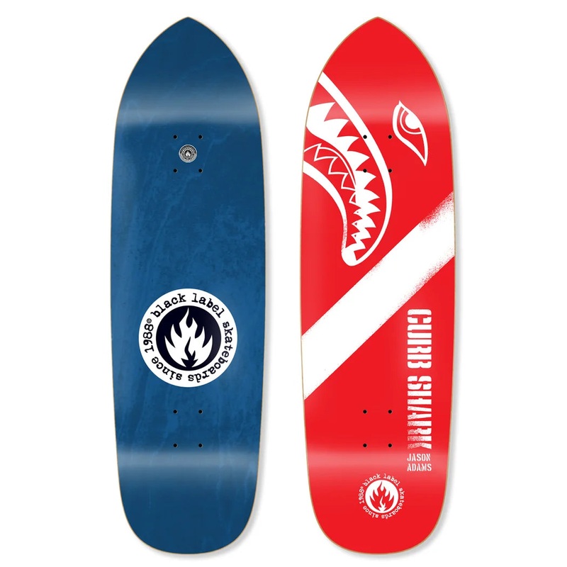Black Label Jason Adams “CURB SHARK” Red Punk Point Deck 9.5″