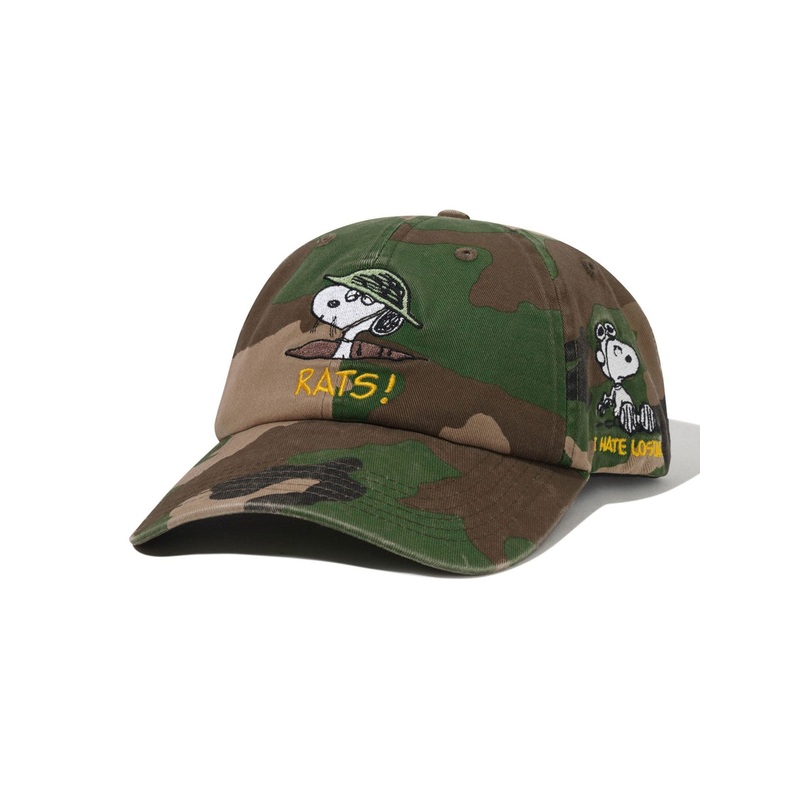 Butter Goods x Peanuts Rats Strapback Hat O/S WASHED CAMO