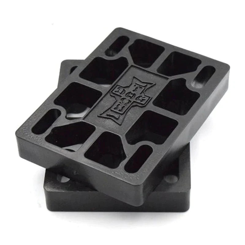 Dogtown 1/2″ BLACK Hard Skateboard Riser Pads 2pk