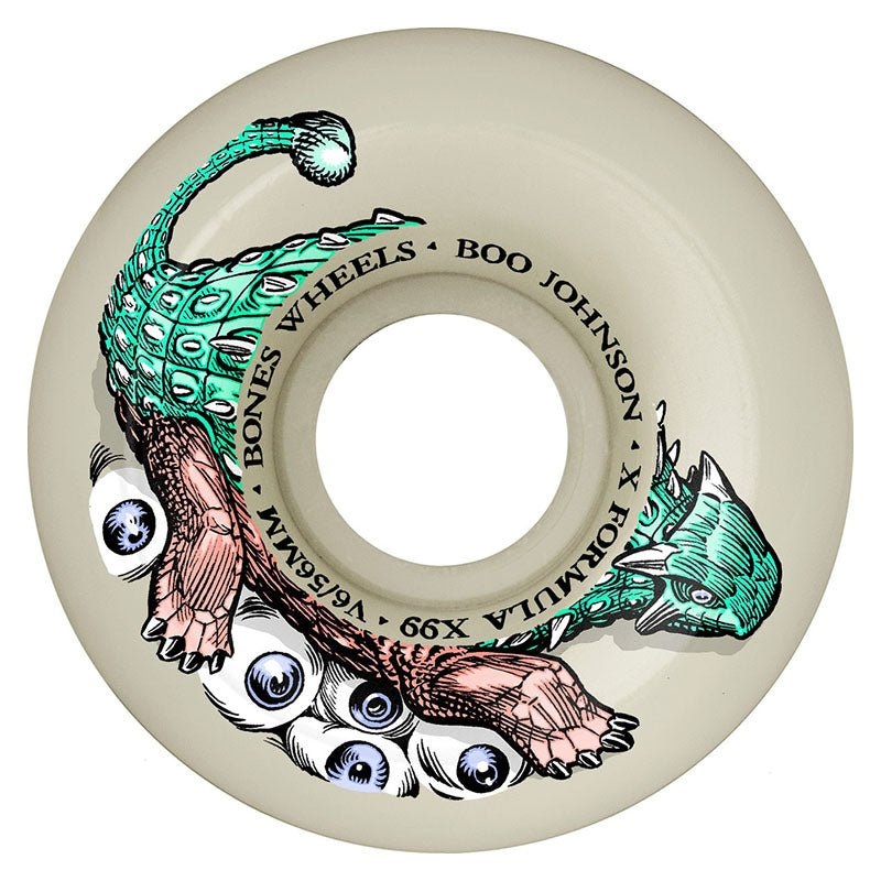 Bones 54mm 99a X-Formula Boo Dino-Sortas V6 Widecut Skateboard Wheels 4pk