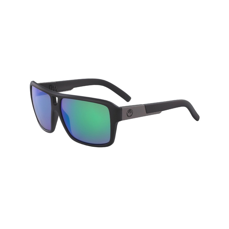 The Jam Sunglasses O/S MATTE BLACK GREEN ION
