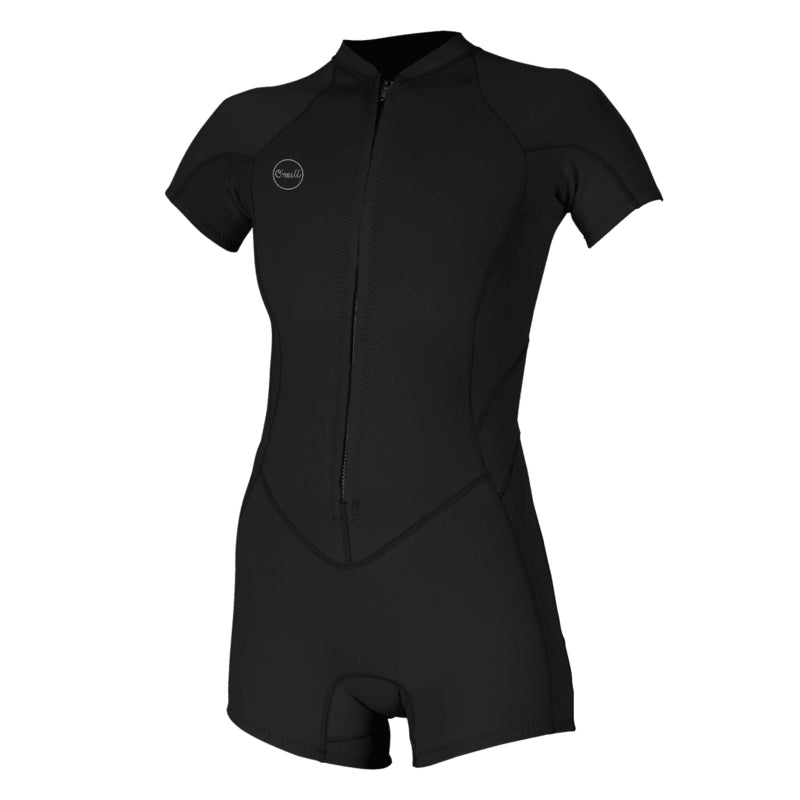 2/1 mm Springsuit Womens O’Neill BAHIA Front Zip – Black/Black 4