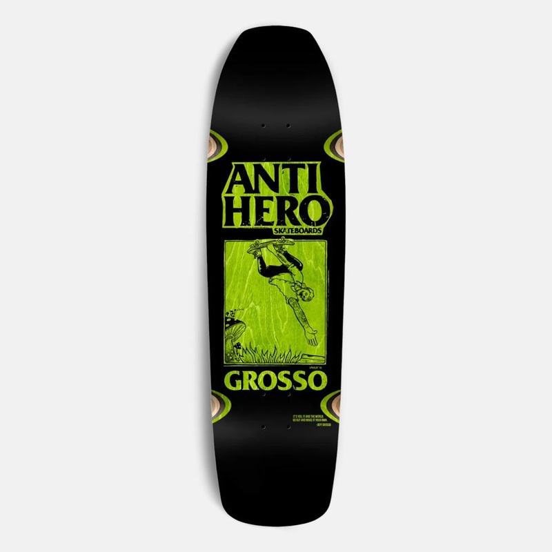 Anti Hero Skateboards – 9.25″ Grosso Hand Plant Skate Shop Day (SSD) Skateboard Deck – Black