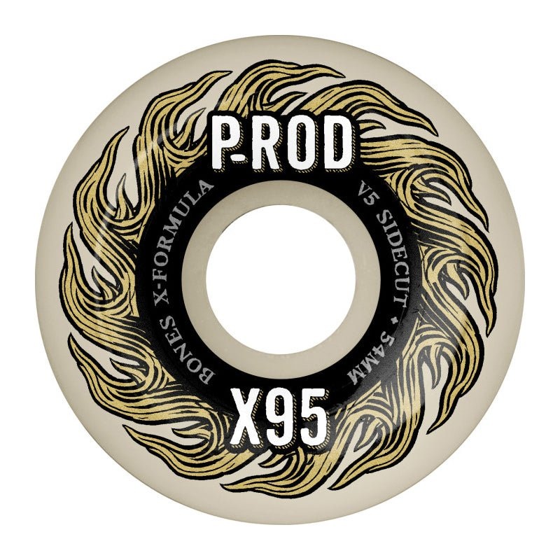 Bones 54mm 95a X-Formula P-Rod Pro V5 Sidecut Skateboard Wheels 4pk