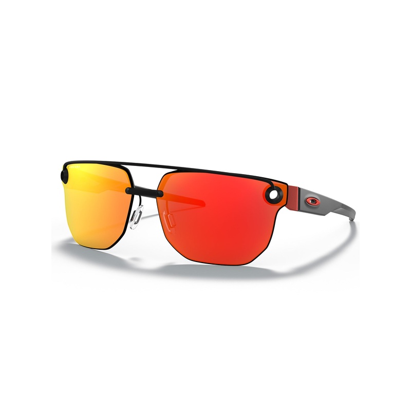 Chrystl Sunglasses O/S MATTE BLACK/PRIZM RUBY