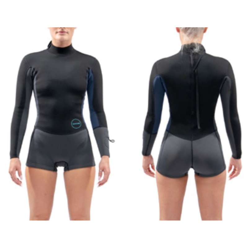 2mm Dakine Womens Mission L/S Spring Suit Blk/Blu 2