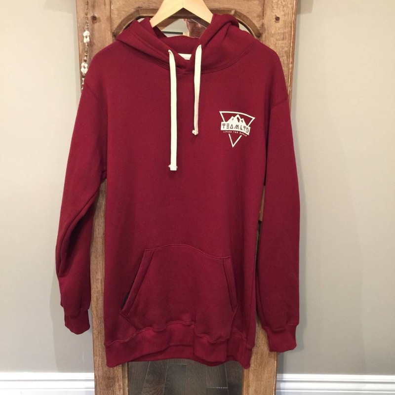 Hoodie – Team LTD – Dark Red with White logo XL