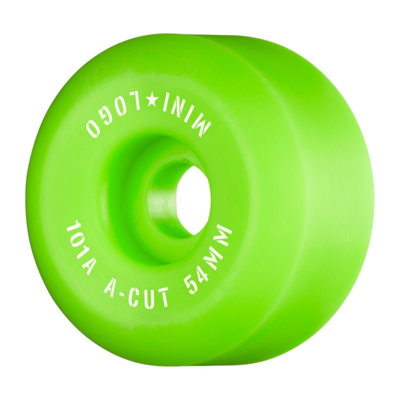 Mini Logo 54mm 101a A-cut “2” Green Skateboard Wheels 4pk