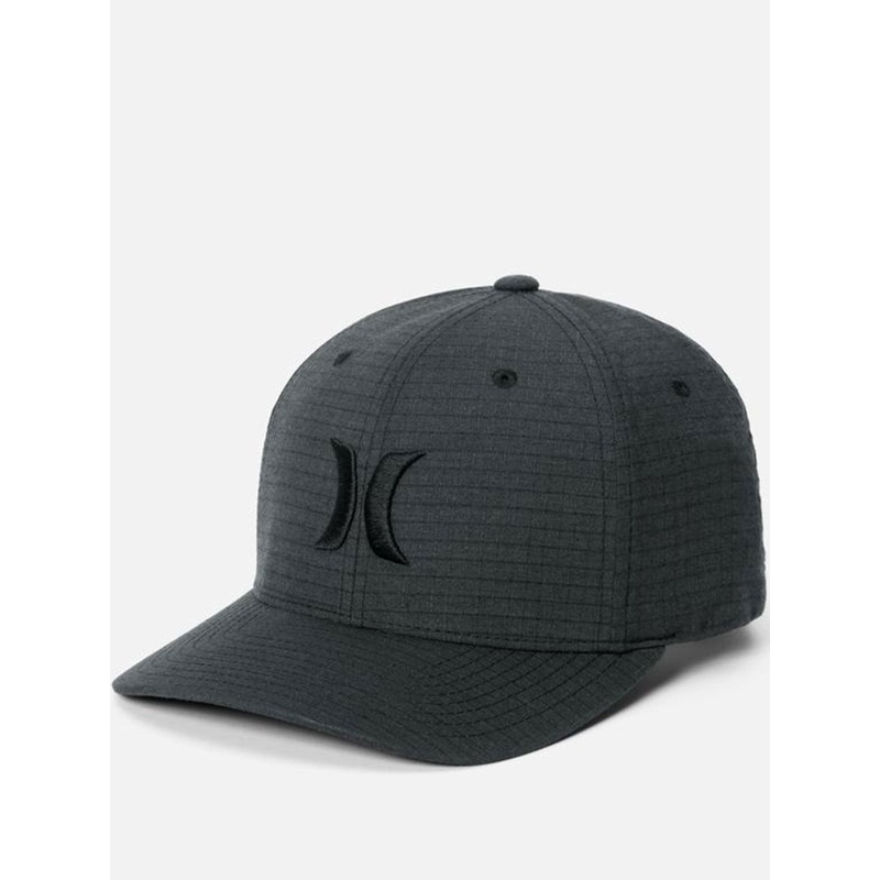Black Textures Stretch Fitted Hat S/M BLACK/RIPSTOP (022)