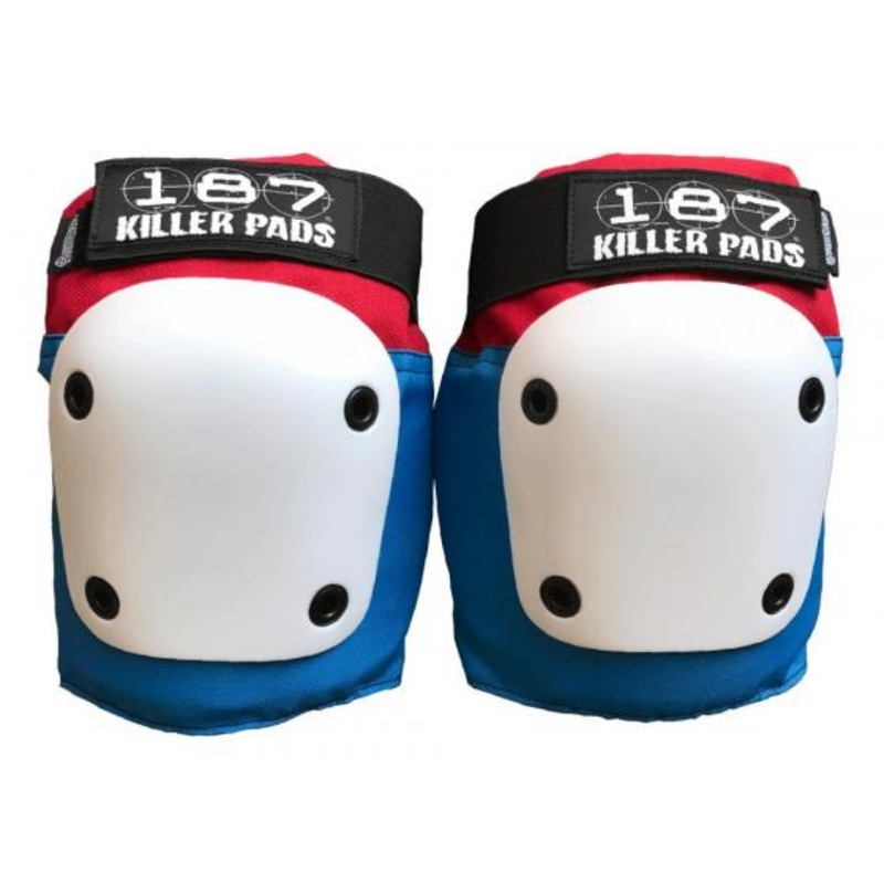 187 Fly Knee Pads Red/White/Blue Large Black