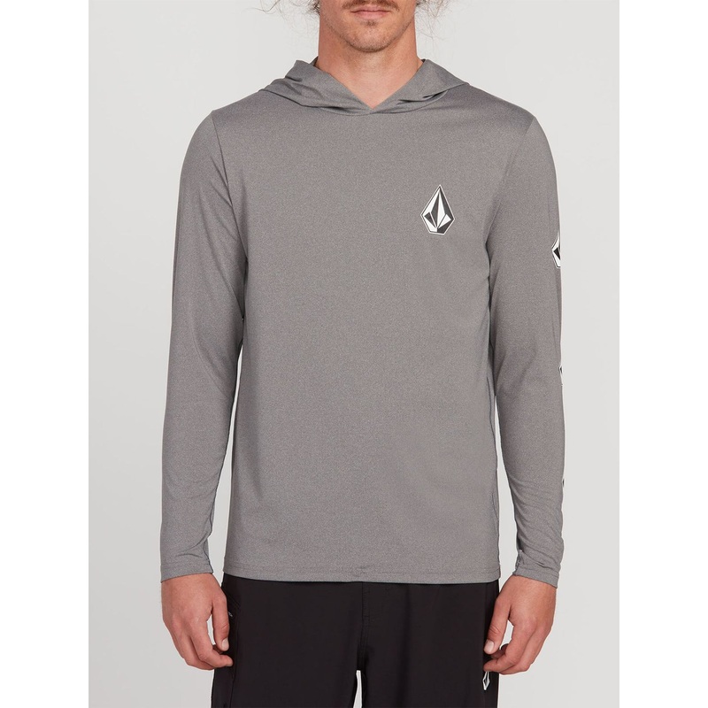 Deadly Stone Losse Fit Hooded Long Sleeve Rashguard SM GREY (GRY)