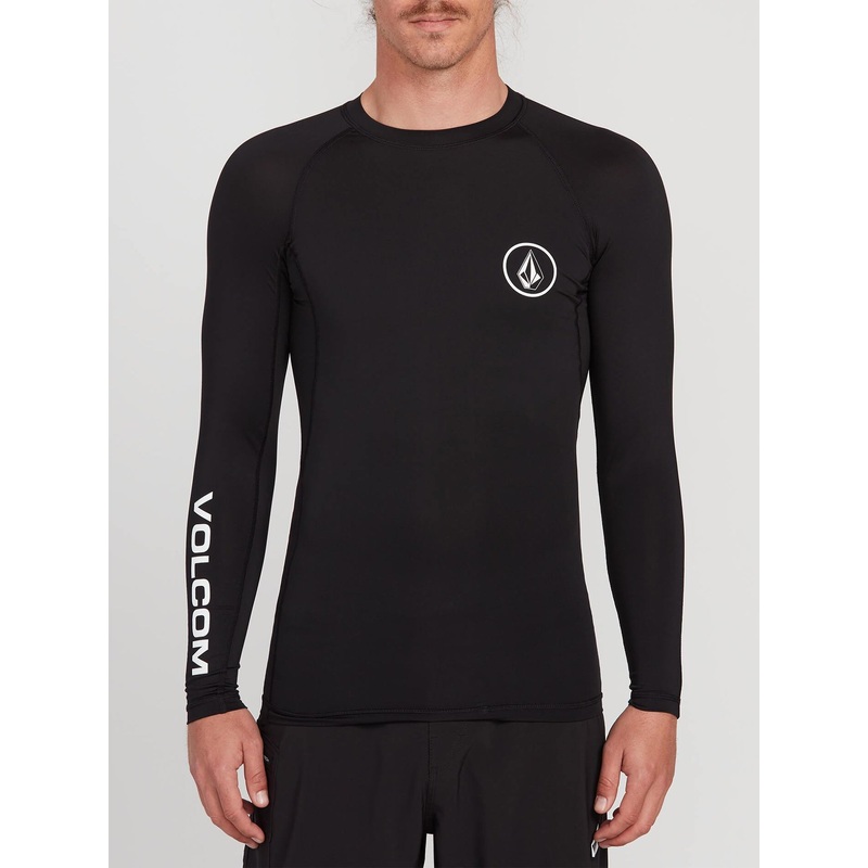 Lido Solid Long Sleeve Raglan Rashguard XS BLACK (BLK)