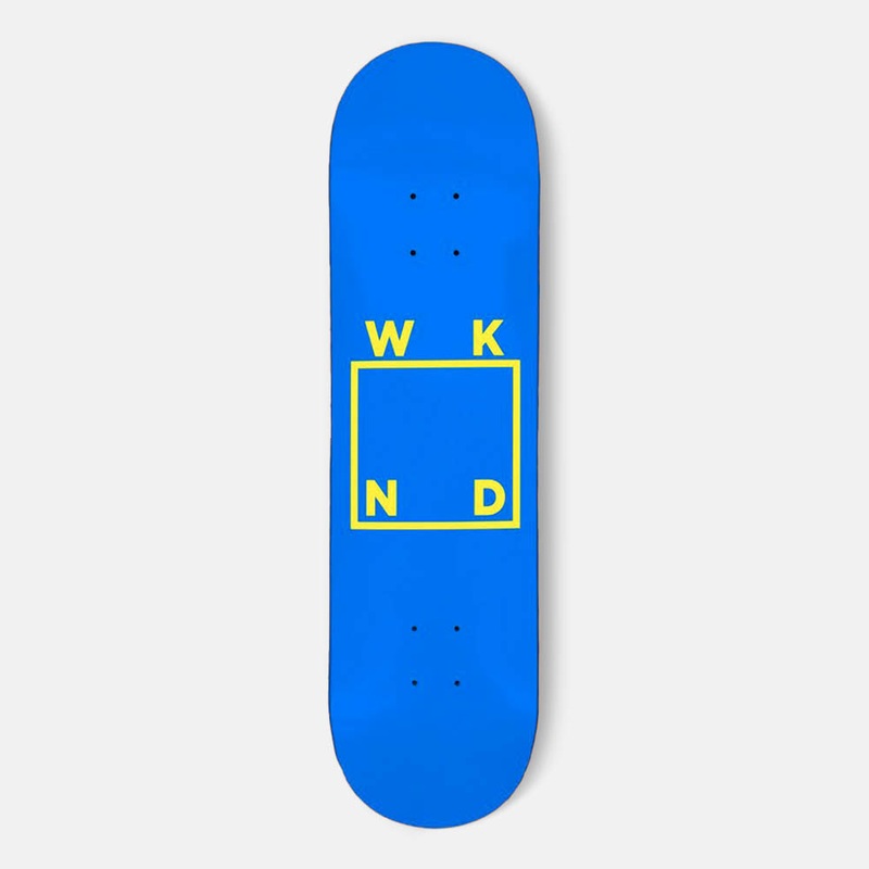 WKND Skateboards – 8.125″ Logo Skateboard Deck – Blue / Yellow