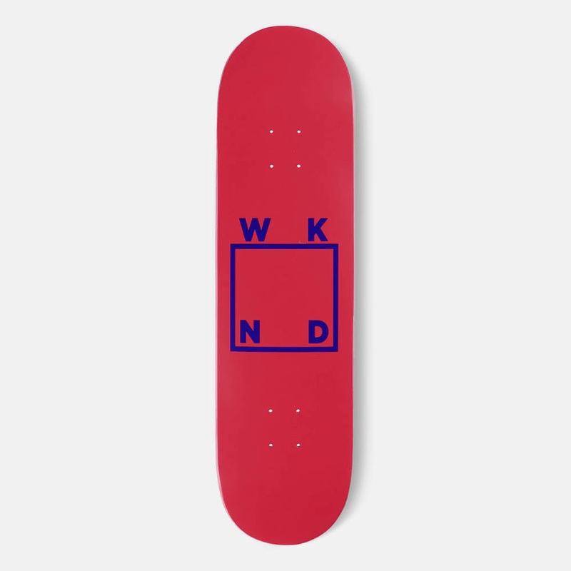 WKND Skateboards – 8.6″ Logo Skateboard Deck – Red / Blue