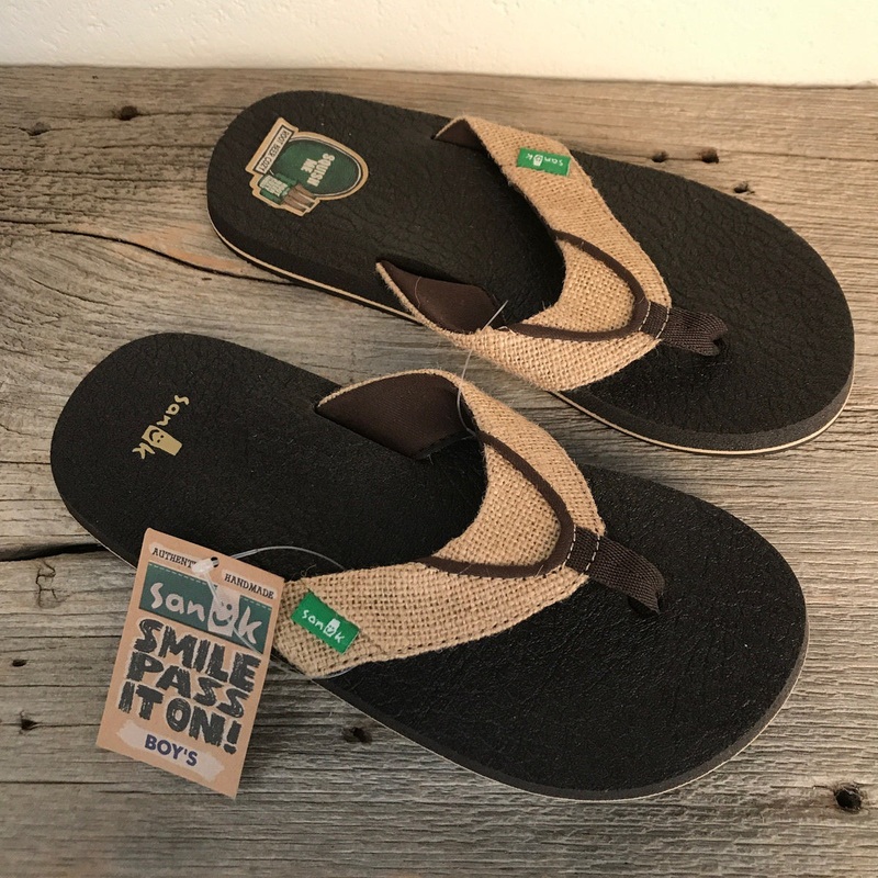 Boys Sanuks ROOTBEER COZY BOYS brown slops 2-3