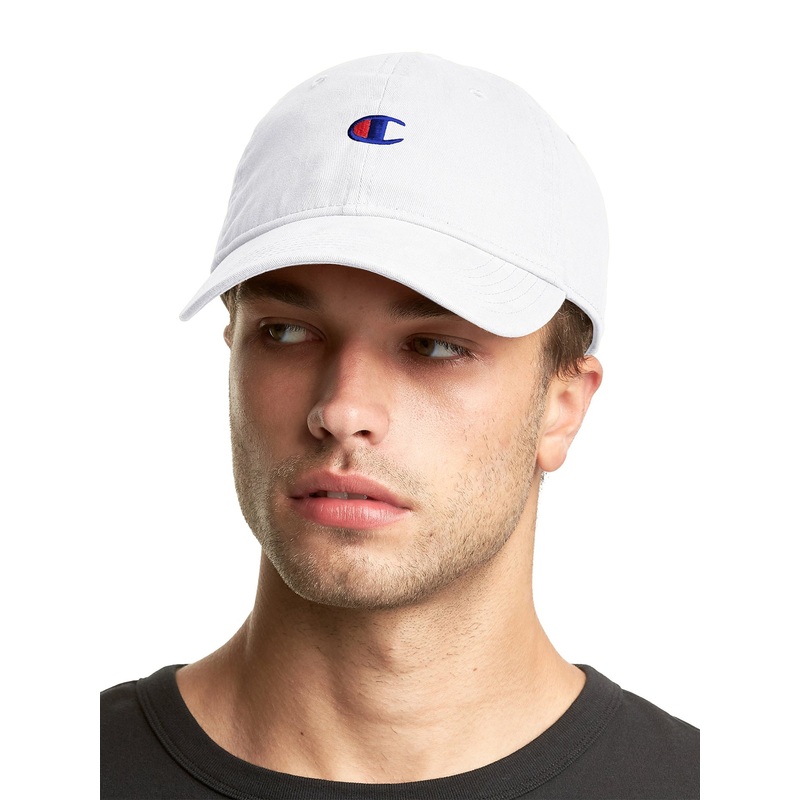 Garment Washed Relaxed Emb C Logo Strapback Hat O/S WHITE (045)