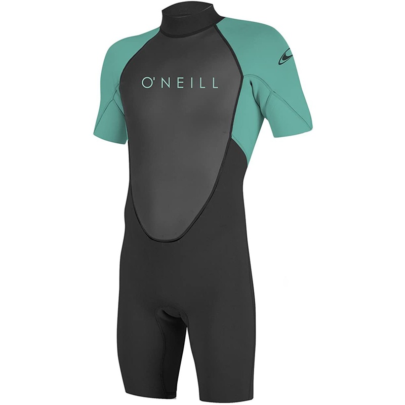 2/2 Youth O’Neill REACTOR-2 Back zip Spring Suit BLK/LT Aqua Size 6 – USED