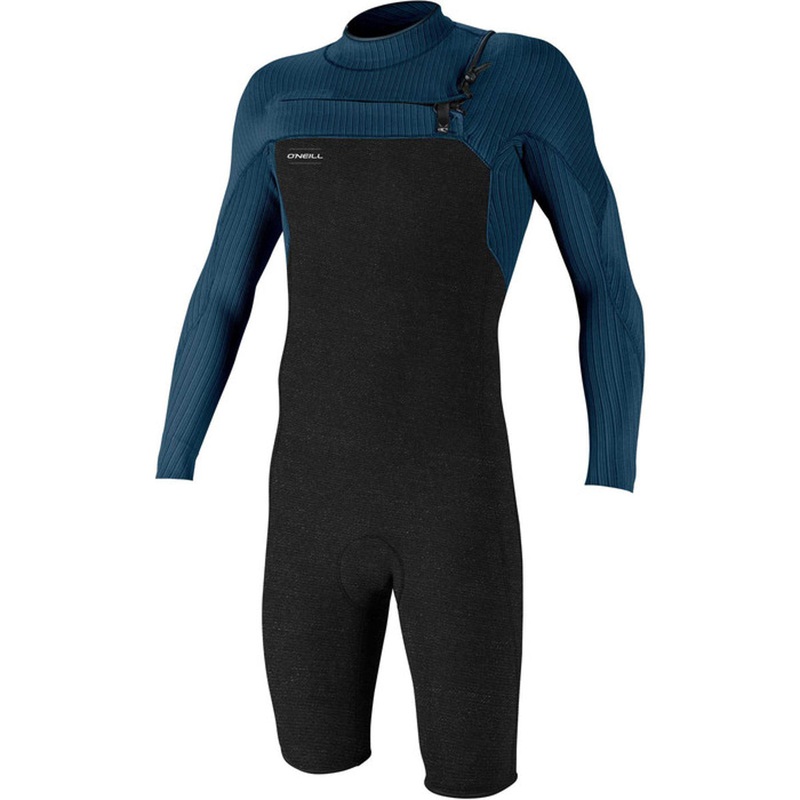 2mm Mens O’Neill HYPERFREAK Chest Zip Long Sleeve Springsuit – HH8 Gunmetal/Cadet Blue S