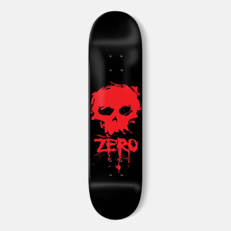 Zero Skateboards – 8.5″ Blood Skull Skateboard Deck – Black / Red