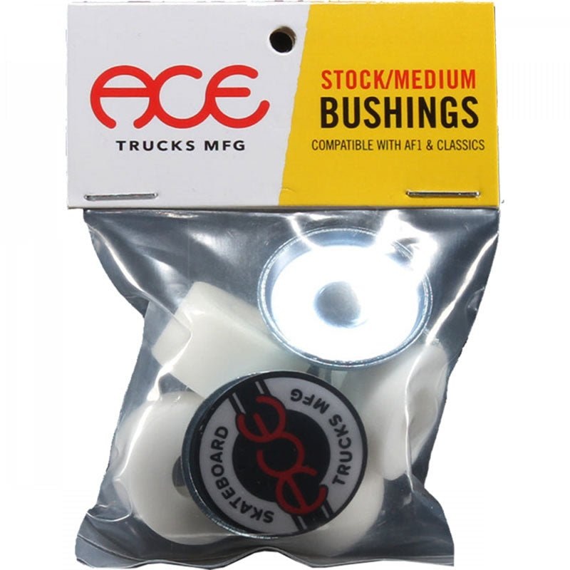 ACE 91a 86a Standard Stock Medium White Bushing Skateboard Kit 2pr