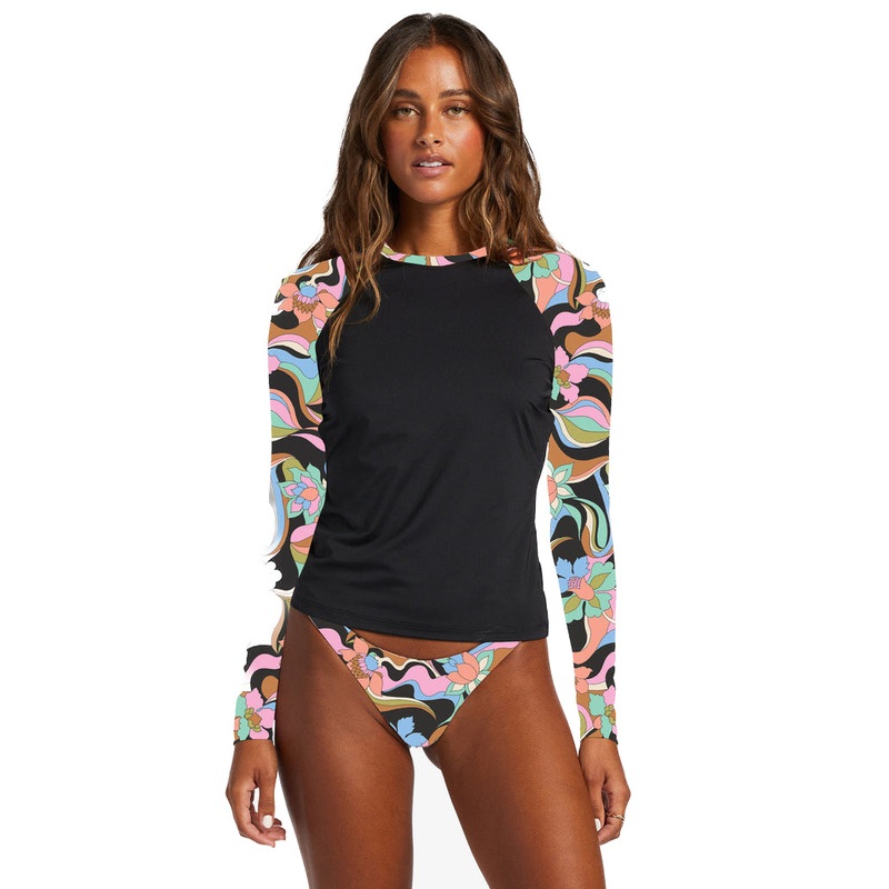 Billabong – Don’t Trip Long Sleeve UPF 50 Rashguard – Black Pebble S