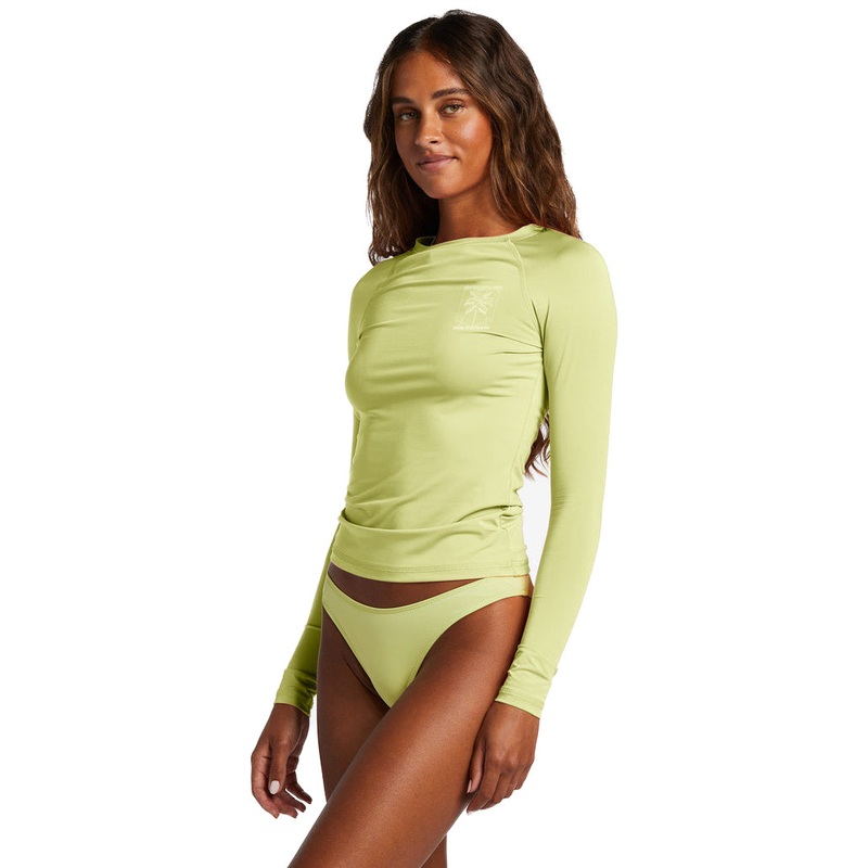 Billabong – Sol Searcher Long Sleeve UPF 50 Rashguard – Light Lime S