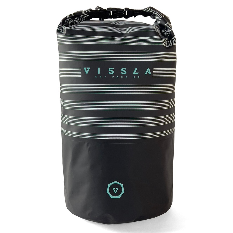 Travel Luggage – Vissla 7 Seas 20L Dry Pack – Black Stripe