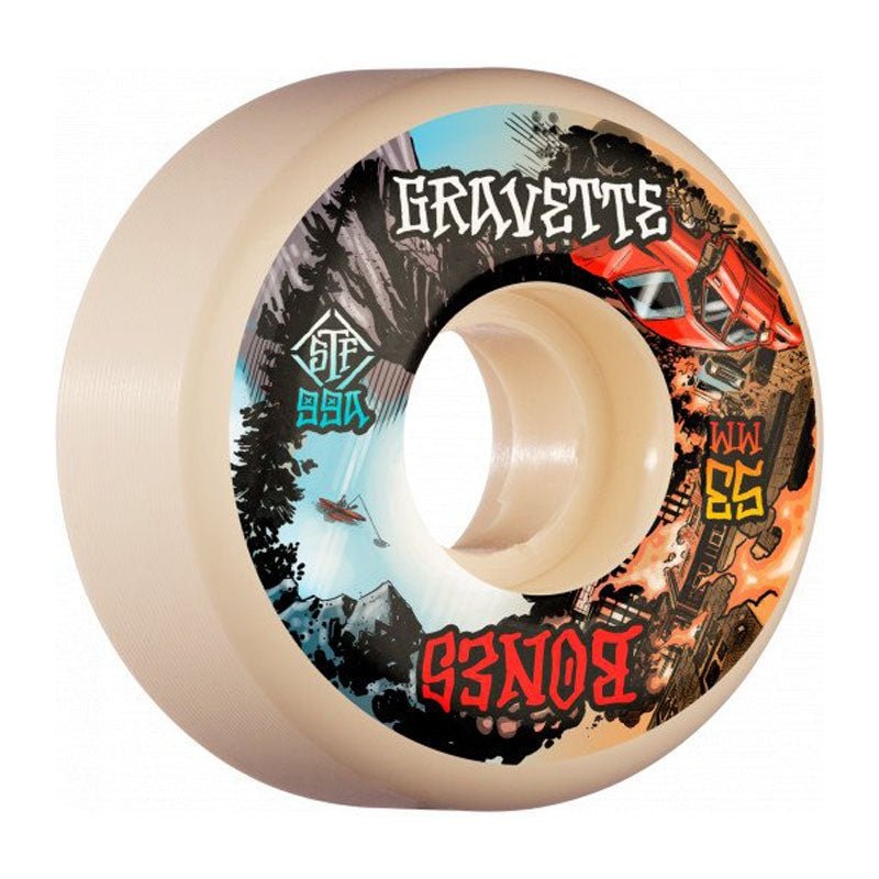 Bones 53mm 99a Gravette Heaven & Hell V2 Locks Skateboard Wheels 4pk