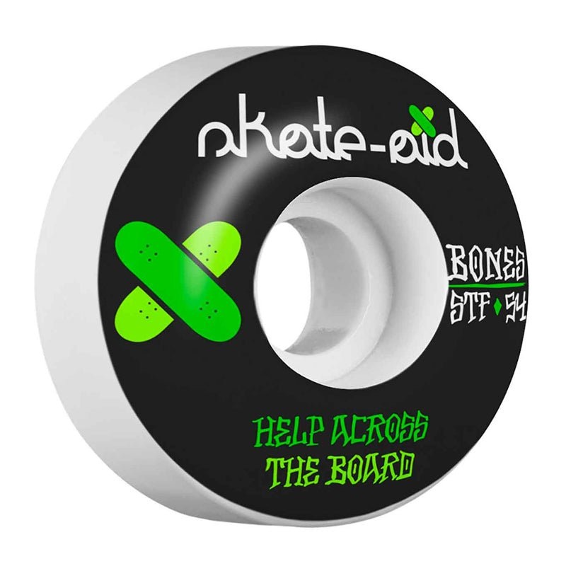 Bones 54mm 103a Skate-Aid 2 Street Tech Formula V1 Skateboard Wheels 4pk