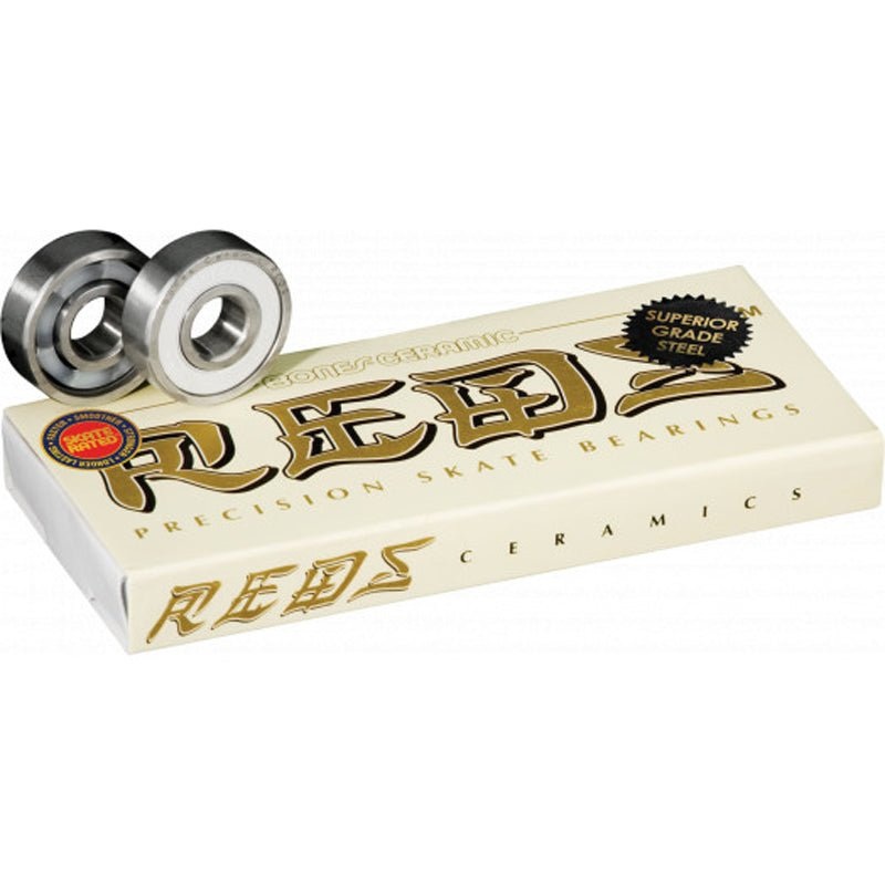 Bones Ceramic REDS Skateboard Bearings (8 Pack)
