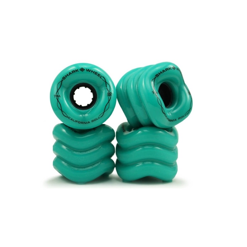 Shark California Roll Skateboard Wheels 4 Pack 60mm 78a Turquoise