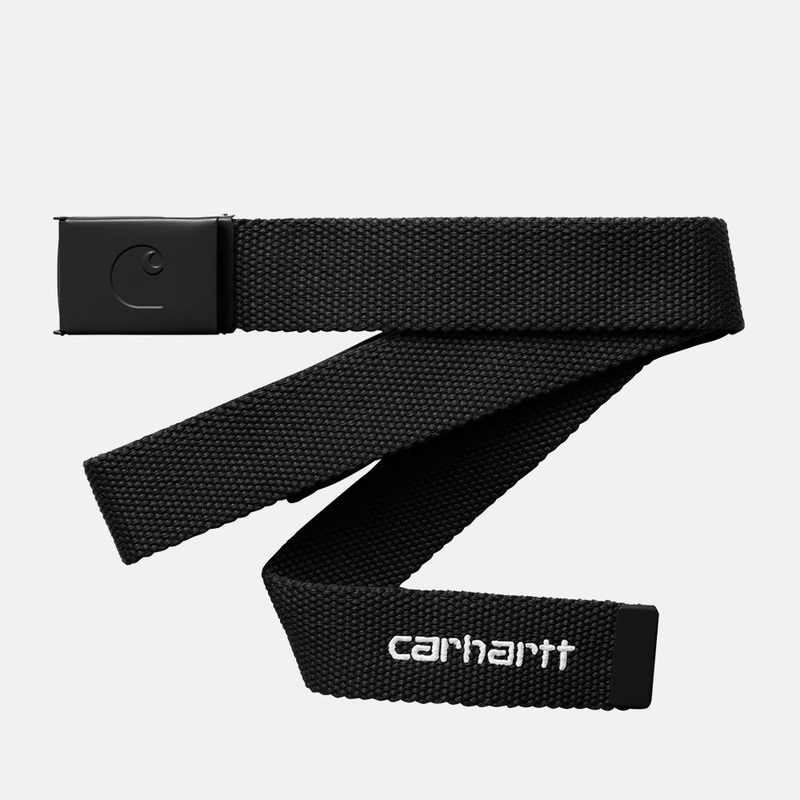 Carhartt WIP – C-Logo Clip Belt – Black / White