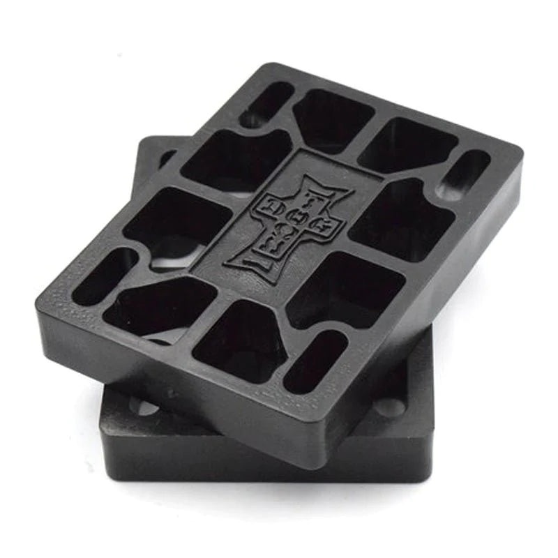 Dogtown 1/8″ (BLACK) Hard Skateboard Riser Pads 2pk