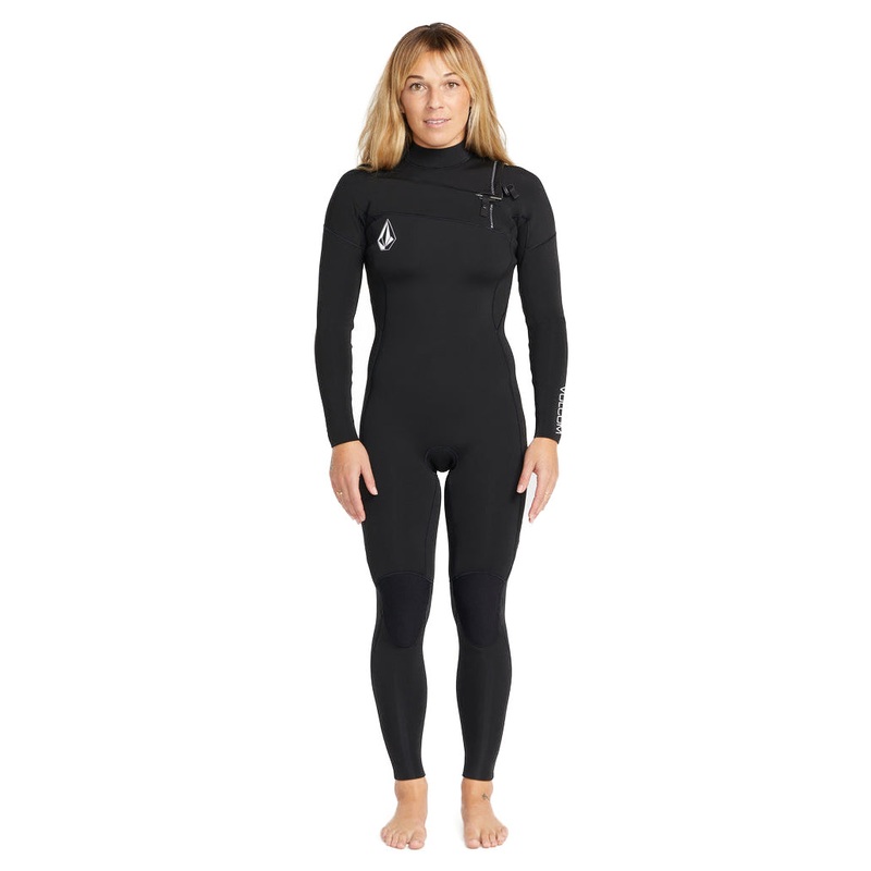 3/2mm Women’s Volcom Modulator Long Sleeve Chest Zip Fullsuit – Black 4