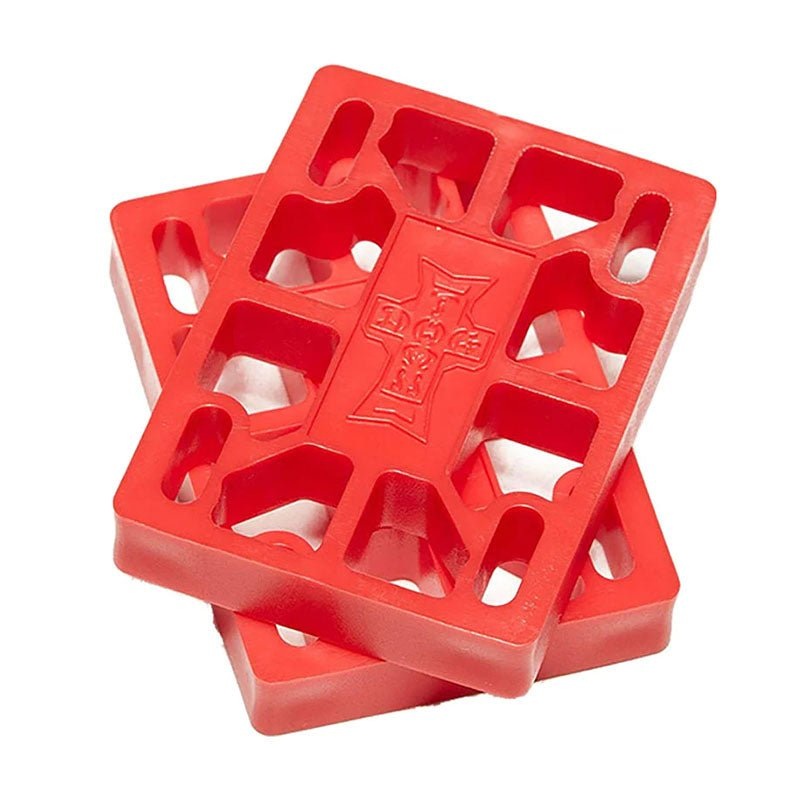 Dogtown Skateboards 1/2″ Hard Riser Pads Red 2pk