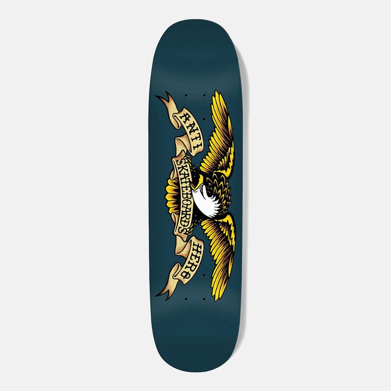 Anti Hero Skateboards – 8.75″ Team Shaped Eagle Blue Meanie Skateboard Deck – Navy