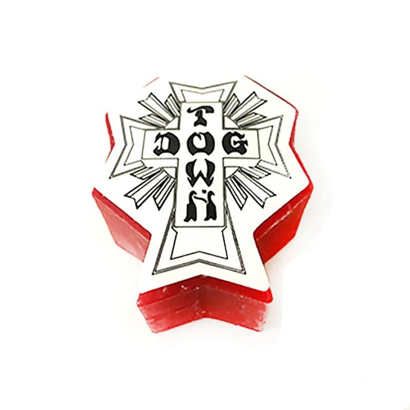 Dogtown Skateboards 3″ Cross Logo Red Curb Wax