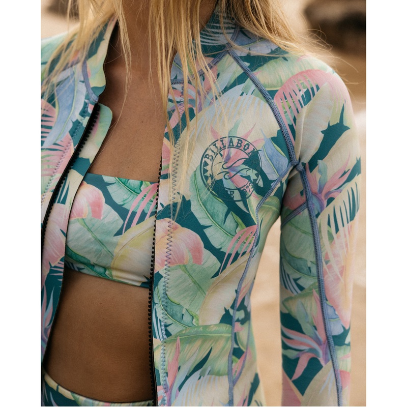 1mm Women’s Billabong Peeky Wetsuit Jacket – Marine Tropic – GTD9 4