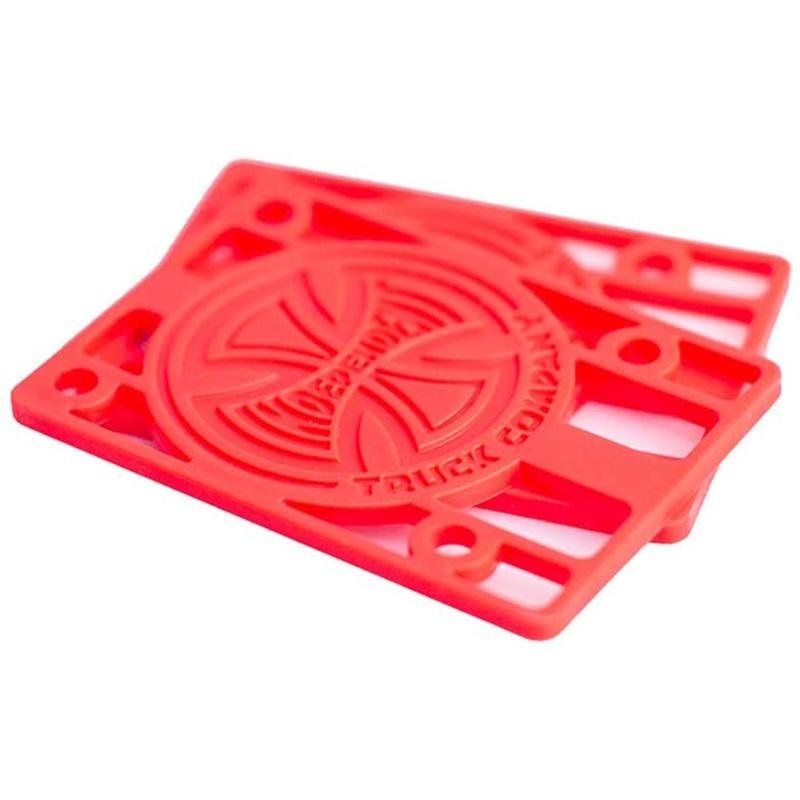 Independent Trucks 1/8″ Genuine Parts Red Skateboard Risers 2pk